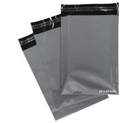 Packy® 100 Grey Mailing Bags 10" x 14" - 254mm x 356mm Strong Self-Adhesive Parcel Delivery Bags Waterproof and Tear-Proof Postage Bags Eco-Friendly Poly Parcel Mailers Shipping Envelopes