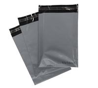PACKY® 100 Grey Mailing Bags 10'' x 14'' Self Seal Postage Bags 250mm x 350mm Eco-Friendly Plastic Packaging Delivery Bags A4 Letter Colour Mailing Bags Strong Waterproof Poly Mailers Parcel Bag