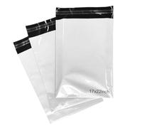 PACKY® 100 White Postage Bags 17'' x 22'' Self Seal Postal Bags 425mm x 600mm-Eco-Friendly Large Poly Mailers Strong Waterproof Large Colour Mailing Bags Plastic Packaging Parcel Delivery Bag