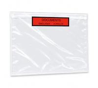 PACKY - Document Enclosed Wallets A4 315x225 Mm - 100 Pack - Packing List Envelopes