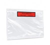 PACKY - Document Enclosed Wallets A5 225x165 Mm - 100 Pack - Packing List Envelopes