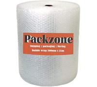 PackZone Bubble Wrap 300mm x 25m Roll | Premium Quality Large Polythene Bubble Wrap | Strong Protective Packing Material for Moving House & Shipping