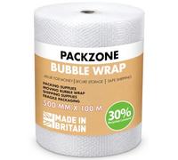 PackZone Bubble Wrap 500mm x100m Roll | Premium Quality Polythene, Strong Protective Wrap, For Moving House & Packaging