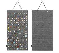 PACMAXI Hanging Brooch Pin Organizer, Display Pins Storage Case, Brooch Collection Storage Holder, Holds Up to 96 Pins.(Not Include Any Accessories), M-170 Slots, Light Grey