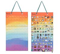 PACMAXI Hanging Brooch Pin Organizer, Display Pins Storage Case, Brooch Collection Storage Holder, Holds Up to 96 Pins.(Not Include Any Accessories) (S-96 Slots, Colorful)