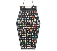PACMAXI Hanging Brooch Pin Storage Organizer, Hexagon Style Enamel Lapel Pin Holder, Holds Up To 120 Pins(Black)