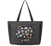 PACMAXI Ita Bag Ita Tote Bag with Clear Window Pin Display, Women Shoulder Bag, Pin Display Handbag with Insert for Anime Pins Display
