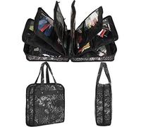 PACMAXI Sewing Accessories Storage Bag, Knitting, Craft Tools and Accessories Organizer, Roomy Carrying Bag for Sewing Tools and Accessories (White Tree with Black Background)