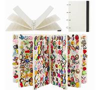 PACMAXI Shoe Charms Display Holder, Croc Charm Organizer, Shoe Charm Collection Booklet with 4 Binders and 6 Pages For Crocs, Sneakers, Sandals(Not Include Any Accessories) (beige)…
