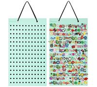 PACMAXI Shoe Charms Organizer, Hanging Shoe Charm Holder with 180 Holes, Portable Shoe Decoration Croc Charms Display Stand, felt, No Gemstone