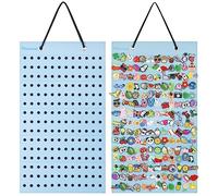 Pacmaxi Shoe Charms Organizer, Hanging Shoe Charm Holder with 180 Holes, Portable Shoe Decoration Croc Charms Display Stand, felt, No Gemstone