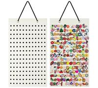 PACMAXI Shoe Charms Organizer, Hanging Shoe Charm Holder with 180 Holes, Portable Shoe Decoration Croc Charms Display Stand, Wall Mounted Display Holder for Shoe Charms(Croc Charms Not Included)…