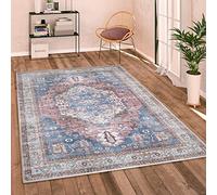 Paco Home Area Rugs Livingroom Flat-weave Large Rug Bedroom Vintage Moroccan Pattern Oriental Ornaments Border Washable, Size:160x220 cm, Colour:Multicolored