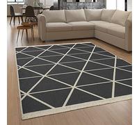 Paco Home Area Rugs Livingroom Large Rug Bedroom Machine Washable Scandi Pattern Aztec Pattern, Size:140x200 cm, Colour:Anthracite 4