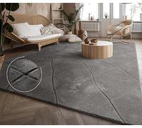 Paco Home Area Rugs Livingroom Short Pile Large Rug Bedroom Aztec Pattern Scandi Pattern 3D Modern, Size:200x280 cm, Colour:Anthracite 2