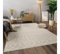 Paco Home Area Rugs Livingroom Short Pile Large Rug Bedroom Aztec Pattern Scandi Pattern, Size:80x150 cm, Colour:Cream 2