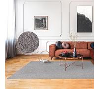 Paco Home Area Rugs Livingroom Short Pile Large Rug Bedroom Monochrome Soft Machine Washable, Size:80x150 cm, Colour:Grey