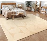 Paco Home Area Rugs Livingroom Short Pile Large Rug Bedroom Scandi Pattern Aztec Pattern Geometric Pattern, Size:160x220 cm, Colour:Beige 6