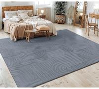 Paco Home Area Rugs Livingroom Short Pile Large Rug Bedroom Scandi Pattern Aztec Pattern Geometric Pattern, Size:160x220 cm, Colour:Anthracite 7