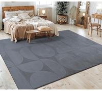 Paco Home Area Rugs Livingroom Short Pile Large Rug Bedroom Scandi Pattern Aztec Pattern Geometric Pattern, Size:160x220 cm, Colour:Anthracite 6