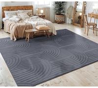 Paco Home Area Rugs Livingroom Short Pile Large Rug Bedroom Scandi Pattern Aztec Pattern Geometric Pattern, Size:200x280 cm, Colour:Anthracite 4