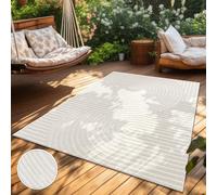 Paco Home Area Rugs Livingroom Short Pile Large Rug Bedroom Scandi Pattern Aztec Pattern Monochrome, Size:160x230 cm, Colour:Cream 6