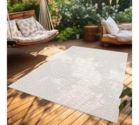 Paco Home Area Rugs Livingroom Short Pile Large Rug Bedroom Scandi Pattern Aztec Pattern Monochrome, Size:200x290 cm, Colour:Cream 3