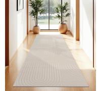 Paco Home Area Rugs Livingroom Short Pile Large Rug Bedroom Scandi Pattern Aztec Pattern Monochrome Cream, Size:80x150 cm, Colour:Cream 8