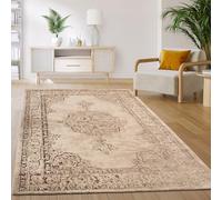 Paco Home Carpet Living Room Bedroom Short Pile Vintage Oriental Abstract Pattern Modern Beige, Size:160x220 cm