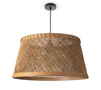 Paco Home Ceiling Light Bamboo Pendant Boho Living Room Light Hanging Natural LED Vintage E27 Retro Bar, Lamp Type:Pendant Lamp - Type 3, Lamps Colour/Size:Beige (Ø42 cm)
