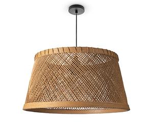 Paco Home Ceiling Light Bamboo Pendant Boho Living Room Light Hanging Natural LED Vintage E27 Retro Bar, Lamp Type:Pendant Lamp - Type 3, Lamps Colour/Size:Beige (Ø42 cm)