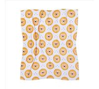 Paco Home Children's Blanket 127 X 150 cm Fluffy Blanket Various Motifs Fleecy Soft Children's Room Playroom Washable, Colour:White_Yellow, Size:127x150cm