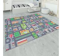 Paco Home Children's Room Rug Grey Car Play Mat for Kids Girls Boys, Size:80x150 cm, Colour:Grey 3