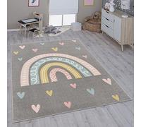 Paco Home Children's Rug Child's Room Girls Boys Various Motifs And Sizes, Size:Ø 120 cm round, Colour:Grey 3