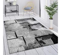 Paco Home Grey Large Rug Vintage Short Pile Geometric Abstract Pattern, Size:200x290 cm, Colour:Grey 7