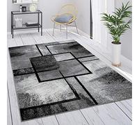 Paco Home Grey Large Rug Vintage Short Pile Geometric Abstract Pattern, Size:80x150 cm, Colour:Grey 4