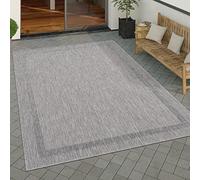 Paco Home In- & Outdoor Rug Garden Kitchen Rug Modern Geometric Pattern Abstract Pattern, Size:240x340 cm, Colour:Grey 2