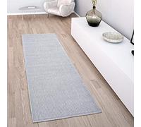 Paco Home Indoor & Outdoor Rug, Terrace And Balcony, Weatherproof One Colour With Texture, Size:80x200 cm, Colour:Grey