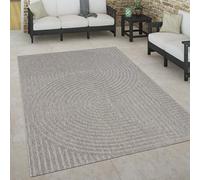 Paco Home Indoor & Outdoor Rug, Terrace And Balcony, Weatherproof Scandinavian Style, Size:120x170 cm, Colour:Grey 4