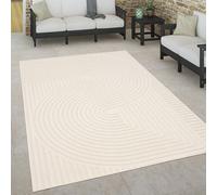Paco Home Indoor & Outdoor Rug, Terrace And Balcony, Weatherproof Scandinavian Style, Size:160x230 cm, Colour:Cream 2