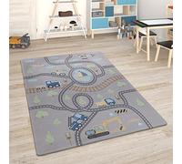 Paco Home Kids Rug Children's Room Play Mat Baby Mat Car Play Mat Play Rug, Size:80x150 cm, Colour:Grey 2