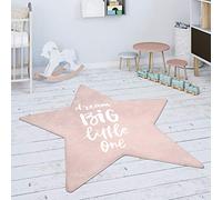Paco Home Kid's Rug For Children's Room, Boy/Girl Various Designs, Colours And Sizes, Size:150 cm star shape, Colour:Pink 7
