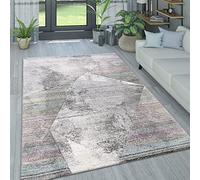 Paco Home Large Rug, Living Room Rug, Modern Diamond Triangle Patterns Pastel Colours, Size:120x170 cm, Colour:Multicolored
