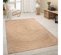 Paco Home Large Rug Natural Fibre Handmade Jute Mottled Modern Pattern Boho Style, Size:300x400 cm, Colour:Nature