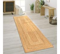 Paco Home Large Rug Natural Fibre Handmade Jute Mottled Modern Pattern Boho Style, Size:80x150 cm, Colour:Nature 6