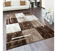 Paco Home Large Rug Short Pile 3D Look Vintage Contours Modern Pattern, Size:80x300 cm, Colour:Brown Beige