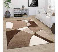 Paco Home Large Rug Short Pile Modern 3D Look Contours Abstract Pattern, Size:200x290 cm, Colour:Brown