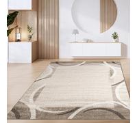 Paco Home Large Rug Short Pile Vintage Geometric Modern Pattern Brown Beige, Size:80x150 cm, Colour:Brown 6