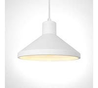 Paco Home LED Pendant Lamp, E27, Lamp for Living Room Dining Room Kitchen, Height Adjustable, Colour: Plaster-White, Light Bulb: Without Bulb