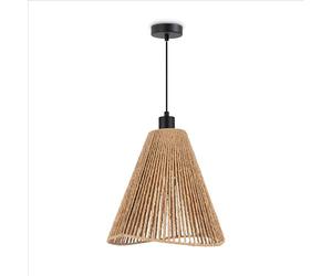Paco Home LED Pendant Living Room Pendant Lamp Dining Room Pendant Kitchen Lampshade Paper Deco Boho Style E27, Colour:Black, Luminaire Type___Colour:Typ 3